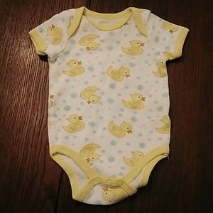 Infant duck print onsie